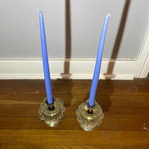Vintage Ornate Candlestick Holders set of 2